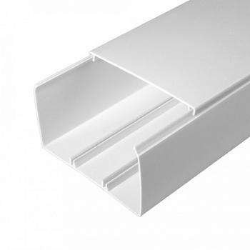 27688 Кабель-канал белый 2-й замок в п/э 100х60 мм (16м/уп) Промрукав