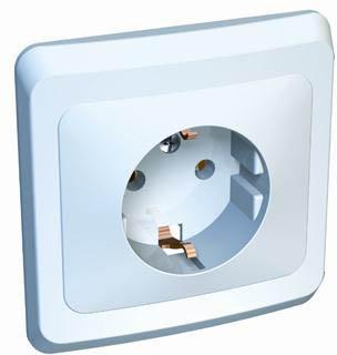 10527 Розетка 1-м СП Этюд 16А IP20 250В с заземл. без защ. шторок бел. SE