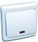 10538 Переключатель проходной 1-кл. СП Этюд 10А IP20 с подсветкой бел. SE