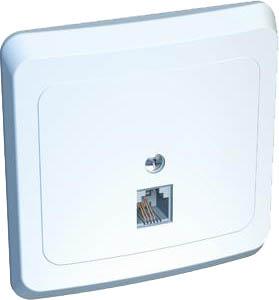 10544 Розетка телефонная 1-м СП Этюд бел. SE