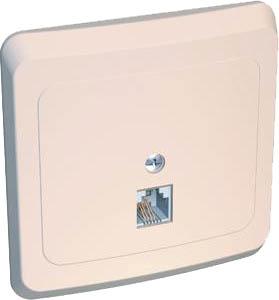 10545 Розетка телефонная 1-м СП Этюд крем. SE