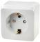 9761 Розетка 1-м ОП Этюд 16А IP20 250В с заземл. защ. шторки бел. SE