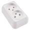 3196 Розетка двойная наружная без заземления белая Mimoza Makel 45117