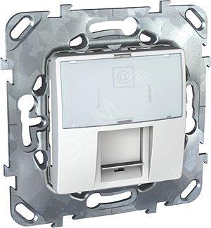 29985 Розетка компьютерная 1хRJ45 в рамку категория 5е белая Unica U5.421.18ZD