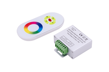 27980 Led controller touch DELUCE 18А, 12/24 Вольт  5 кнопок  и сенсорное кольцо, RF-RGB-S5-18A