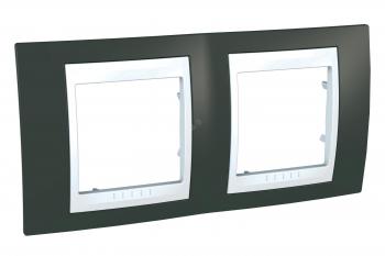 30010 Рамка 2 поста какао/белая Unica-Хамелеон U6.004.871