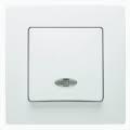 26712 Выключатель одноклавишный с подсветкой белый с/п Lillium Natural Kare Makel 32001021
