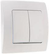 26713 Выключатель двухклавишный белый с/п Lillium Natural Kare Makel 32001003