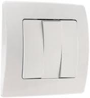 26715 Выключатель трехклавишный белый с/п Lillium Natural Kare Makel 32001091