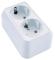 3197 Розетка двойная наружная с заземлением белая Mimoza Makel 45182