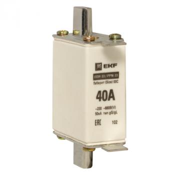 7590 Плавкая вставка ППН-33 100/ 40А габарит 00С EKF