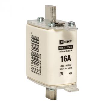 7596 Плавкая вставка ППН-33 160/ 6А габарит 00 EKF