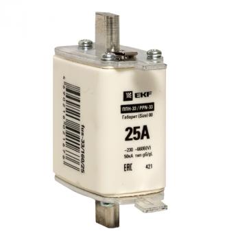 7600 Плавкая вставка ППН-33 160/ 25А габарит 00 EKF