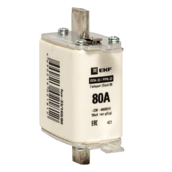 7605 Плавкая вставка ППН-33 160/ 80А габарит 00 EKF PROxima