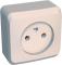 10013 Розетка 1-м ОП Этюд 16А IP20 250В без заземл. без защ. шторок крем. SE