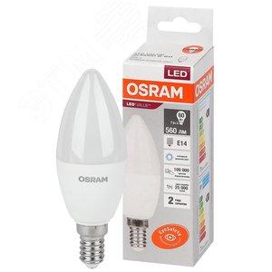 43791 Лампа светодиодная свеча LED 7 Вт E14 6500К 560Лм 220 В (замена 60Вт) OSRAM