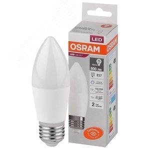 43794 Лампа светодиодная свеча LED 10 Вт E27 6500К 800Лм 220 В (замена 75Вт) OSRAM