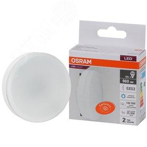 43799 Лампа светодиодная LED 12 Вт GX53 6500К 960Лм таблетка 220 В (замена 100Вт) OSRAM