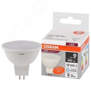 43801 Лампа светодиодная LED 6 Вт GU5.3 6500К 480Лм спот 220 В (замена 50Вт) OSRAM