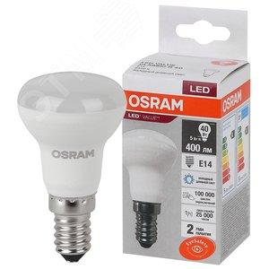 43813 Лампа светодиодная LED 5 Вт E14 6500К 400Лм гриб 220 В (замена 40Вт) OSRAM