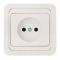 5198 Розетка 1-м СП Mimoza 16А IP20 без заземл. керамика бел./бел. Makel 12002
