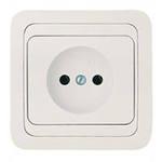 5198 Розетка 1-м СП Mimoza 16А IP20 без заземл. керамика бел./бел. Makel 12002