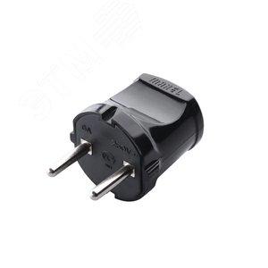 3587 Вилка электрическая без заземл. черн. Makel 10051