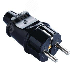 0571 Вилка электрическая с заземл. черн. Makel 10052