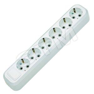 1345 Колодка удлинителя 6-м с заземл. Makel MGP181