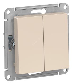 38897 Выключатель 2-кл. СП AtlasDesign 10А IP20 (сх. 5) 10AX механизм беж. SE