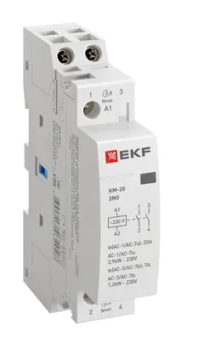 7518 Контактор модульный КМ 20А 2NO 230В АС (1 мод.) PROXIMA EKF