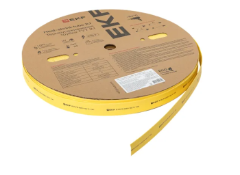 4084 Термоусаживаемая трубка ТУТ нг 20/10 желтая рулон EKF PROxima