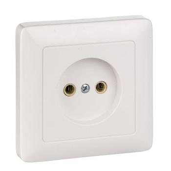 30584 Розетка 1-м СП 1мод. Хит 10А IP20 250В без заземл. без защ. шторок бел. SE