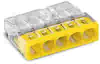 34707 Клемма 5x2.5мм желтая/прозрачная (100шт) 2273-205 WAGO