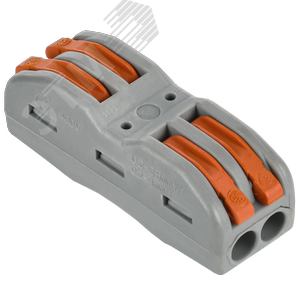 43694 Строительно-монтажная клемма СМК 222-4122 проходная (50шт/упак) IEK