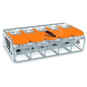 41259 Клемма 5-проводная 0.5-6мм2 221-615 WAGO