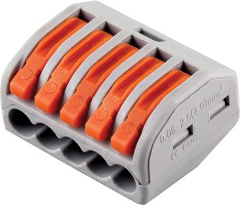 40018 Клемма строительно-монтажная 5-проводная STEKKER, LD222-415