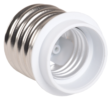 30765 Переходник Е40-Е27 ПР40-27-К02 пластик белый (индивидуальный пакет) IEK