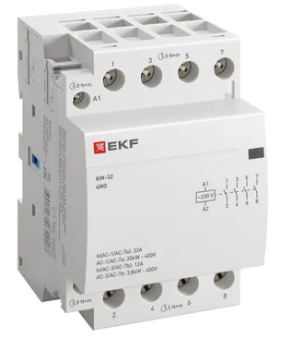 7527 Контактор модульный КМ 32А 4NO 230В АС (3 мод.) PROXIMA EKF