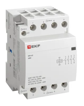 34393 Контактор модульный КМ 63А 4NO 230В АС (3 мод.) PROXIMA EKF