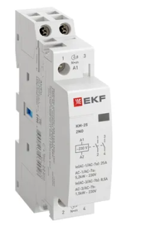 7519 Контактор модульный КМ 25А 2NO 230В АС (1 мод.) PROXIMA EKF