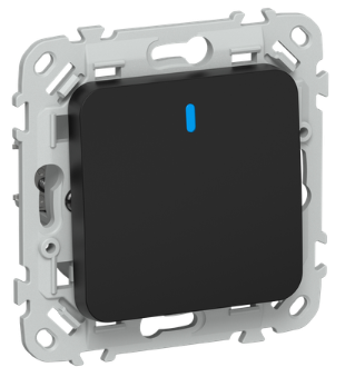 44066 Выключатель проходной 1-кл. 2п СП FLITE ВС6/21-1-1-ФлЧ 10А с индикацией механизм черн. IEK