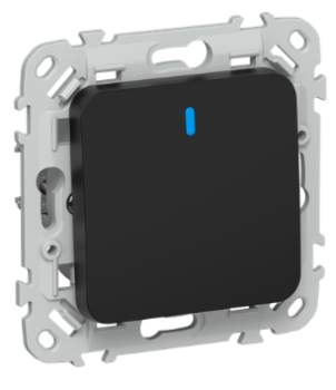 44070 Выключатель кнопочный 1-кл. СП FLITE ВС11-2-1-ФлЧ 10А с индикацией механизм черн. IEK