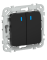 44076 Выключатель проходной 2-кл. СП FLITE ВС62-1-1-ФлЧ 10А с индикацией механизм черн. IEK