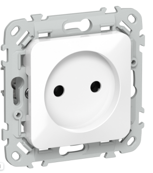 43909 Розетка СП FLITE РС01-0-ФлБ 10А без заземл. без защ. шторок механизм бел. IEK