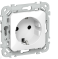 43911 Розетка СП FLITE РС11-0-ФлБ 16А с заземл. без защ. шторок механизм бел. IEK