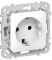 43915 Розетка СП FLITE РСш11-1-ФлБ 16А с заземл. с защ. шторками безвинтовое крепление механизм бел.
