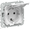 43921 Розетка СП FLITE РСшкр11-1-44-ФлБ 16А IP44 с заземл. с защ. шторками и крышкой безвинтовое кре