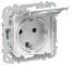 43922 Розетка СП FLITE РСшкр11-0-44-ФлБ 16А IP44 с заземл. с защ. шторками и крышкой механизм бел. I