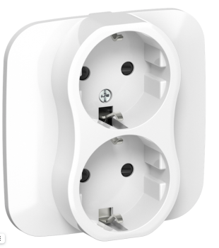 43931 Розетка 2-м СП FLITE РСш12-1-А-ФлБ 16А с заземл. с защ. шторками безвинтовое крепление в сборе